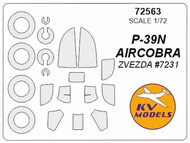  KV Models  1/72 Bell P-39N AIRCOBRA + wheels masks KV72563