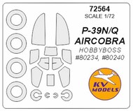  KV Models  1/72 Bell P-39 AIRCOBRA + wheels masks KV72564