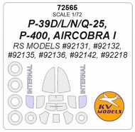  KV Models  1/72 Bell P-39 AIRCOBRA + wheels masks KV72565