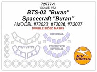  KV Models  1/72 BTS-02 'Buran' and Spacecraft 'Buran' - Double-sided + prototype masks and wheels masks KV72577-1