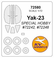 Yakovlev Yak-23 + wheels masks #KV72580