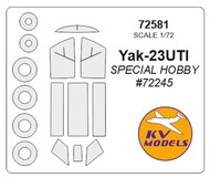  KV Models  1/72 Yakovlev Yak-23UTI + wheels masks KV72581