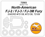  KV Models  1/72 North-American FJ-2 / FJ-3 / FJ-3M Fury Masks KV72583
