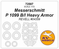  KV Models  1/72 Messerschmitt P 1099 B/I Heavy Armor Masks KV72587