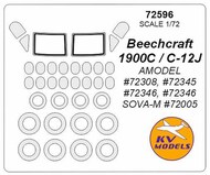  KV Models  1/72 Beechcraft 1900C / C-12J Huron + wheels masks KV72596