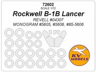  KV Models  1/72 Rockwell B-1B Lancer + wheels masks KV72602
