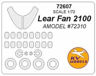  KV Models  1/72 Lear Fan 2100 + wheels masks KV72607