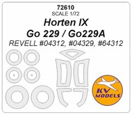 KV Models  1/72 Horten IX / Gotha Go-229 / Go-229A + wheels masks KV72610