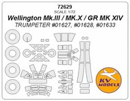  KV Models  1/72 Vickers Wellington + wheels masks KV72629
