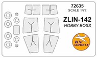 Zlin-142 + wheels masks #KV72635