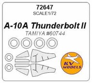  KV Models  1/72 Fairchild Republic A-10A Thunderbolt II - Double-sided and wheels masks KV72647