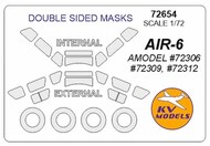  KV Models  1/72 Yakovlev AIR-6 - Double-sided and wheels masks KV72654