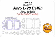 KV Models  1/72 Aero L-29 Delfin + wheels and canopy masks (inside and outside) KV72656-1