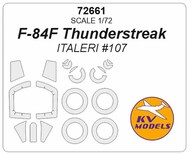  KV Models  1/72 Republic F-84F Thunderstreak (ITALERI #107) + wheels masks KV72661