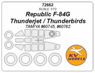  KV Models  1/72 Republic F-84G Thunderjet / Thunderbirds + wheels masks KV72662