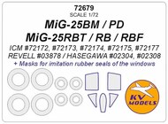  KV Models  1/72 Mikoyan MiG-25 + wheels masks KV72679