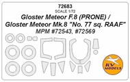 Gloster Meteor + wheels masks #KV72683