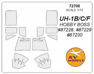 KV Models  1/72 Bell UH-1B/C/F Huey Masks KV72708
