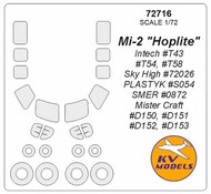  KV Models  1/72 Mil Mi-2 'Hoplite'+ wheels masks KV72716