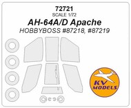  KV Models  1/72 McDonnell-Douglas AH-64 Apache + wheels masks KV72721
