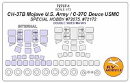 Sikorsky CH-37B Mojave U.S. Army / C-37C Deuce USMC Double-sided maasks + wheels masks #KV72737-1