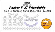 Fokker F-27 Friendship + masks for wheels #KV72802