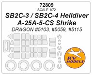 SB2C-3 / SB2C-4 Helldiver / A-25A-5-CS Shrike + wheels masks #KV72809