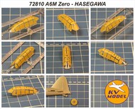 Mitsubishi A6M2b/M3/M5/5c Zero 'Model 21/22/32/52/52c' wheels and canopy frame paint masks #KV72810