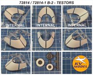 Northrop B-2 Stealth Bomber wheels and canopy frame paint masks (outside only) #KV72814