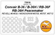 Convair B-36 / B-36H / RB-36F / RB-36H Peacemaker + wheels masks #KV72818