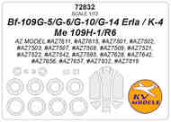 Messerschmitt Bf.109G-5/G-6/G-10/G-14 Erla / K-4 / Me 109H-1/R6 wheels and canopy #KV72832