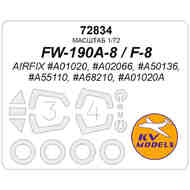 Focke-Wulf Fw.190A-8 / F-8 wheels and canopy frame paint masks (outside only) #KV72834