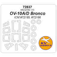 North-American/Rockwell OV-10A/D Bronco wheels and canopy frame paint masks (outside only) #KV72837