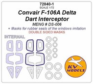  KV Models  1/72 Convair F-106A Delta Dart Interceptor (Double sided masks) KV72840-1