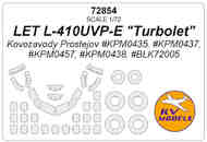 KV Models  1/72 Let L-410UVP-E ?Turbolet wheels and canopy frame paint masks (outside only) KV72854