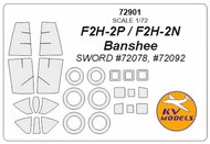  KV Models  1/72 McDonnell F2H-2 Banshee + wheels masks KV72901