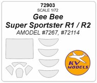  KV Models  1/72 Gee Bee Super Sportster R1 / R2 + wheels masks KV72903