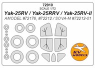  KV Models  1/72 Yakovlev Yak-25RV + wheels masks KV72910