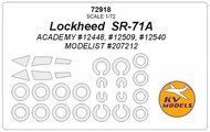  KV Models  1/72 Lockheed SR-71A + wheels masks KV72918
