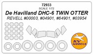  KV Models  1/72 De Havilland DHC-6 TWIN OTTER + wheels masks KV72933