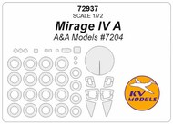  KV Models  1/72 Dassault Mirage IV A (A&A Models #7204) + wheels masks KV72937
