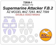 Supermarine Attacker F.B.2 - Double sided and wheels masks #KV72938-1