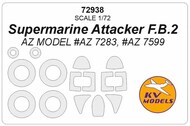  KV Models  1/72 Supermarine Attacker F.B.2 + wheels masks KV72938