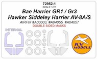 Bae Harrier GR1 / GR3 / Hawker Siddeley Harrier McDonnell-Douglas AV-8A/S Masks #KV72952-1