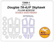  KV Models  1/72 Douglas TA-4J/F Skyhawk - Double-sided and wheels masks KV72958-1