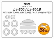  KV Models  1/72 Lavochkin La-200 + wheels masks KV72970