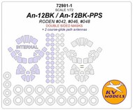  KV Models  1/72 double sided masks for An-12BKAn-12BK-PPS KV72981-1