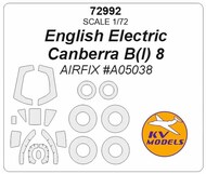  KV Models  1/72 BAC/EE Canberra B.(i)8 + wheels masks KV72992
