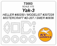 Yak-3 + wheels masks #KV73003