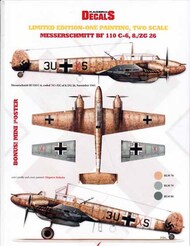 Decals - Bf.110C-6 from 8./ZG26 #KAGPD7248001
